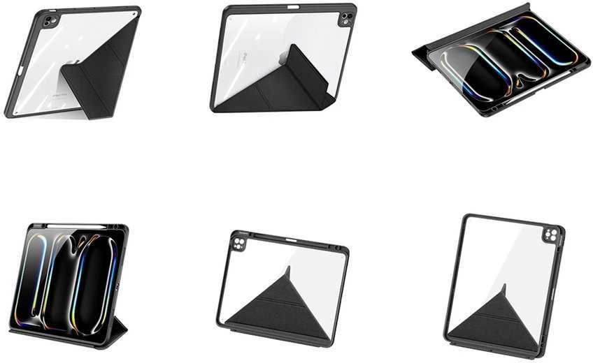 DUX DUCIS dėklas MAGI su pieštuko laikikliu iPad Pro 13 (2024) juodas