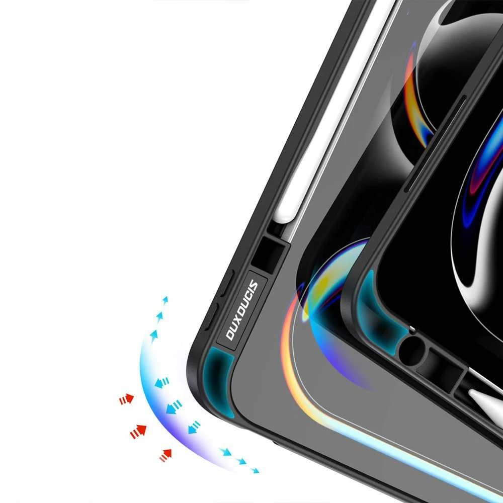 DUX DUCIS dėklas MAGI su pieštuko laikikliu iPad Pro 13 (2024) juodas