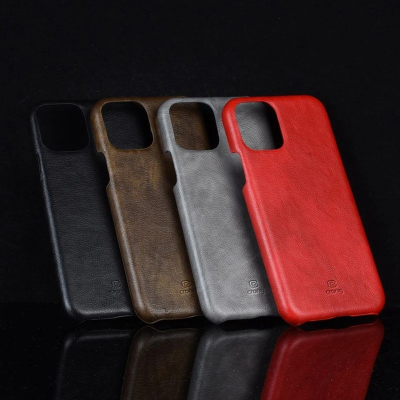 Crong Essential Cover - PU Leather dėklas skirtas Apple iPhone 11 Pro Raudona