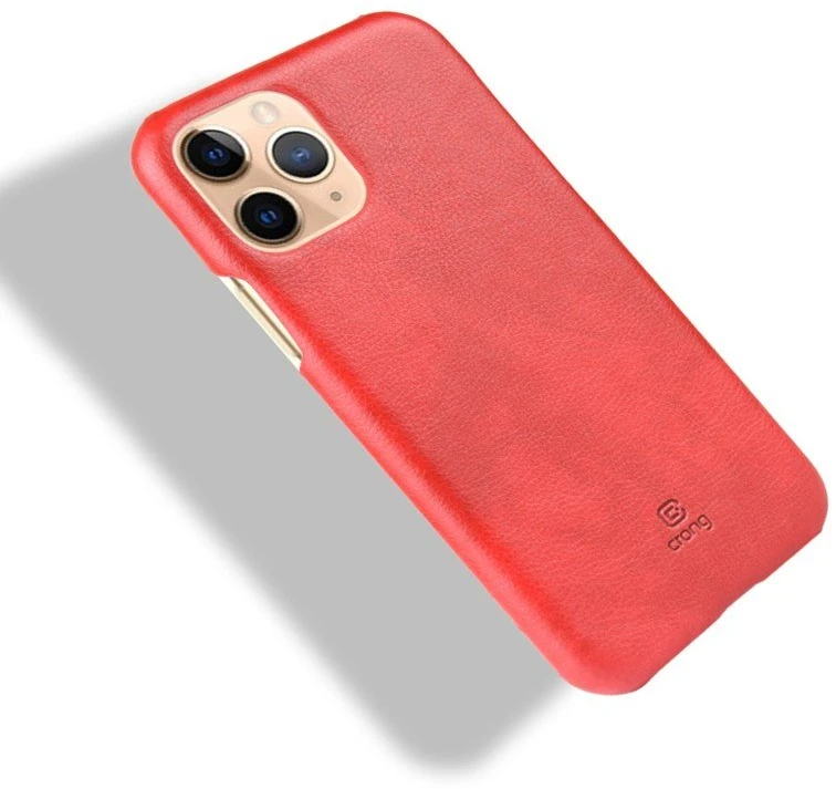 Crong Essential Cover - PU Leather dėklas skirtas Apple iPhone 11 Pro Raudona