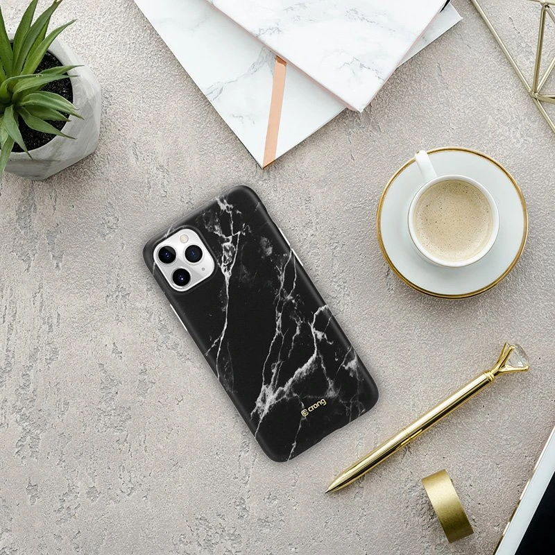 Crong Marble dėklas – dėklas skirtas Apple iPhone 11 Pro Juodas