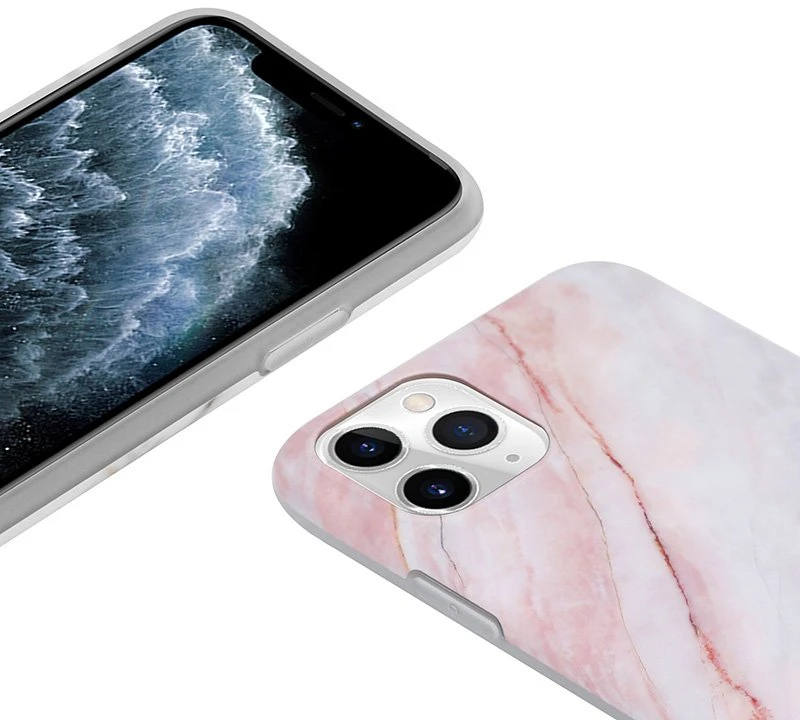 Crong Marble dėklas – dėklas skirtas Apple iPhone 11 Pro Rožinė