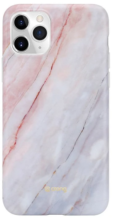 Crong Marble dėklas – dėklas skirtas Apple iPhone 11 Pro Rožinė