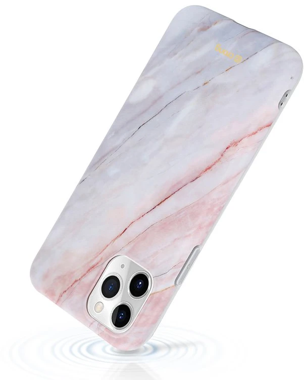 Crong Marble dėklas – dėklas skirtas Apple iPhone 11 Pro Rožinė