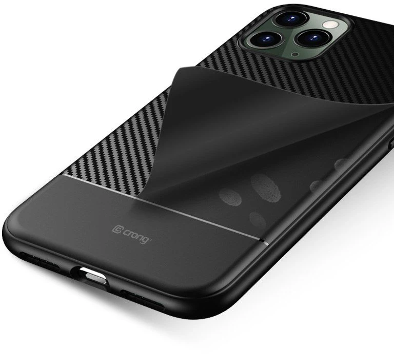 Crong Prestige Carbon Cover - Protective dėklas skirtas Apple iPhone 11 Pro Juodas