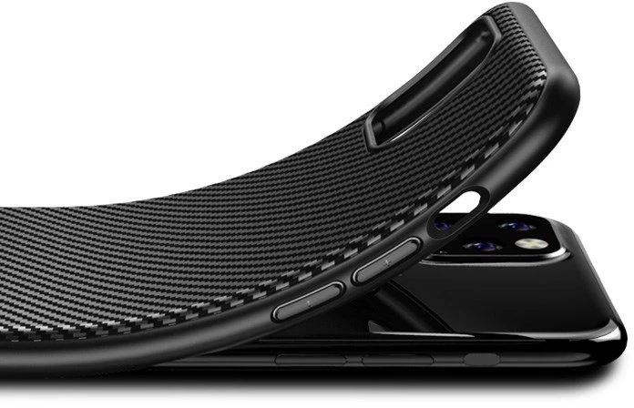 Crong Prestige Carbon Cover - Protective dėklas skirtas Apple iPhone 11 Pro Juodas