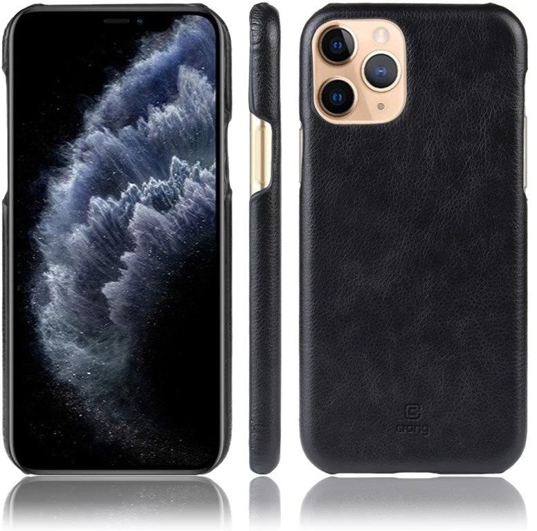 Crong Essential Cover - PU Leather dėklas skirtas Apple iPhone 11 Pro Juodas