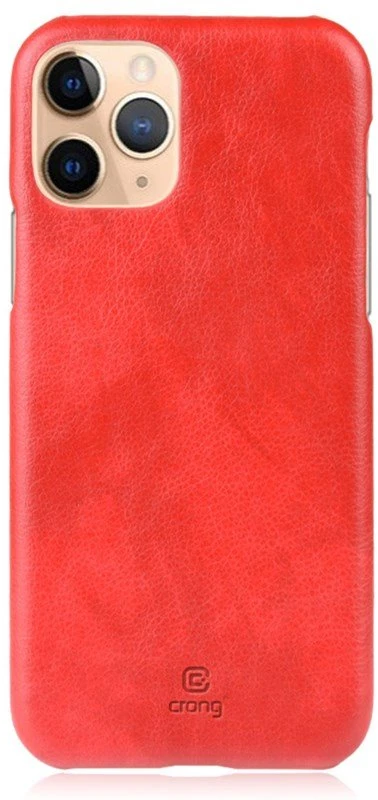 Crong Essential Cover - PU Leather dėklas skirtas Apple iPhone 11 Pro Max Raudona