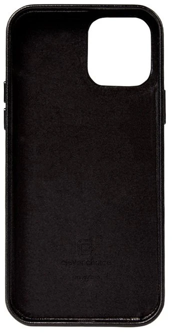 Crong Essential Cover - Leather dėklas skirtas Apple iPhone 12 Pro Max Juodas