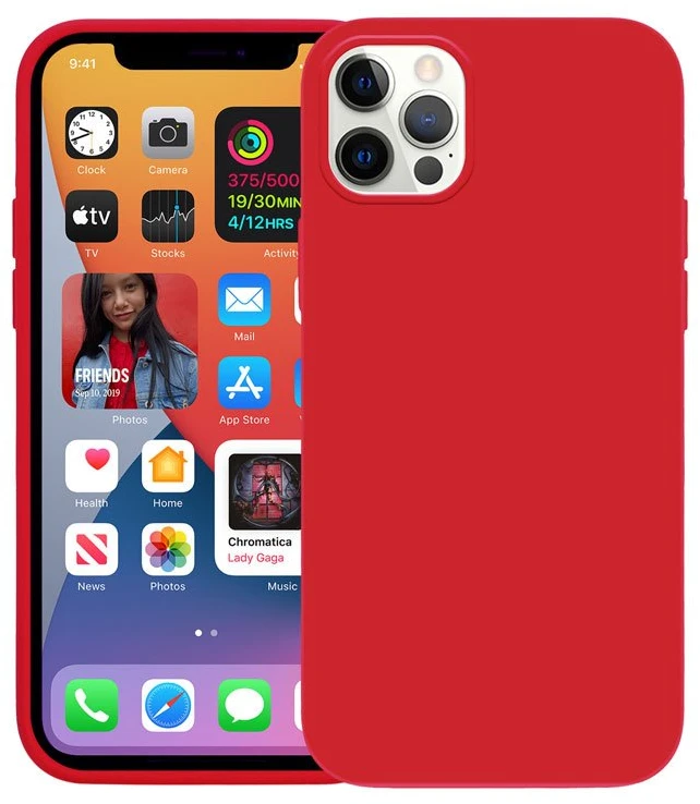 Crong Color Cover - Flexible dėklas skirtas Apple iPhone 12 Pro Max Raudona