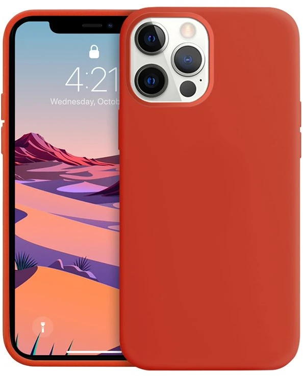 Crong Color Cover - Flexible dėklas skirtas Apple iPhone 12 Pro Max Raudona