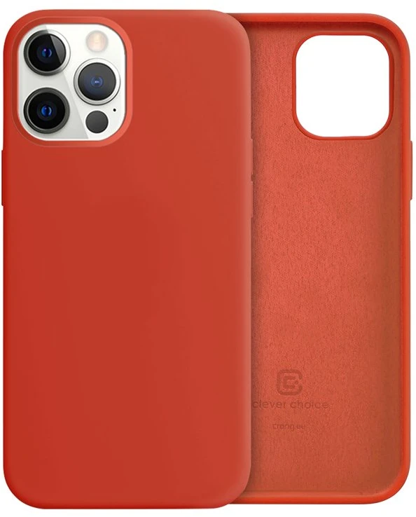 Crong Color Cover - Flexible dėklas skirtas Apple iPhone 12 Pro Max Raudona