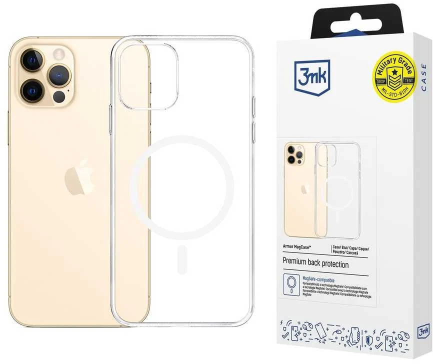 3Mk apsauga 3mk šarvuotas dėklas iPhone 12 Pro Max - skaidrus