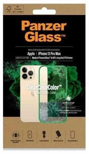 Panzer Glass PanzerGlass ClearAntibacterial Military Grade Certified Apple iPhone 13 Pro Max - dėklas telefonui skaidrus ir žalios spalvos