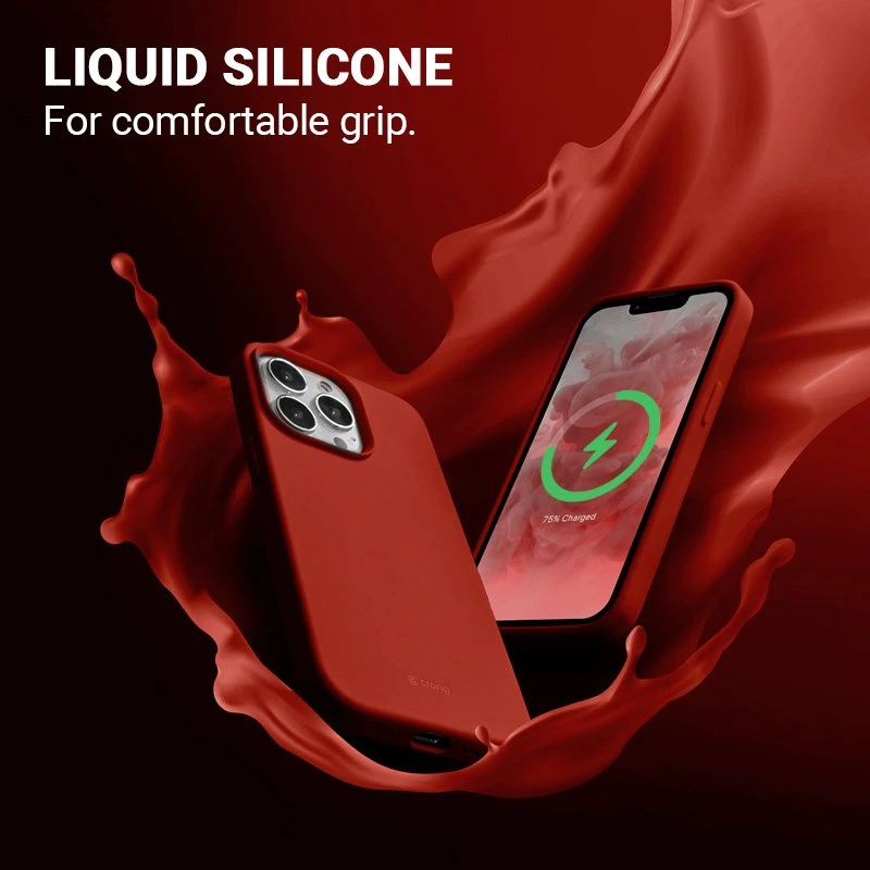 Crong Color Cover Magnetic dėklas skirtas Apple iPhone 13 Pro Max Raudona