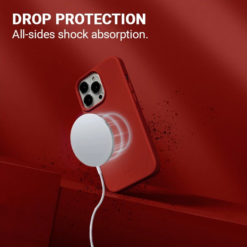 Crong Color Cover Magnetic dėklas skirtas Apple iPhone 13 Pro Max Raudona