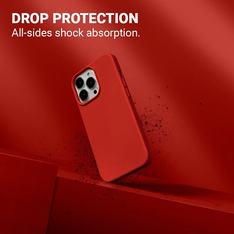 Crong Color Cover Liquid Silicone dėklas skirtas Apple iPhone 13 Pro Max Raudona