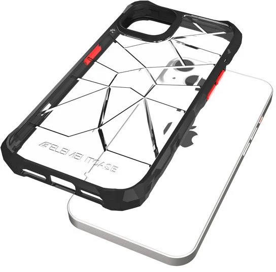 Element Case Element dėklas Special Ops X5 - dėklas skirtas Apple iPhone 14 Mil-Spec Drop Protection Clear/Juodas