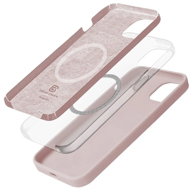 Crong Color Cover Magnetic dėklas skirtas Apple iPhone 14 / 13 Sand Rožinė