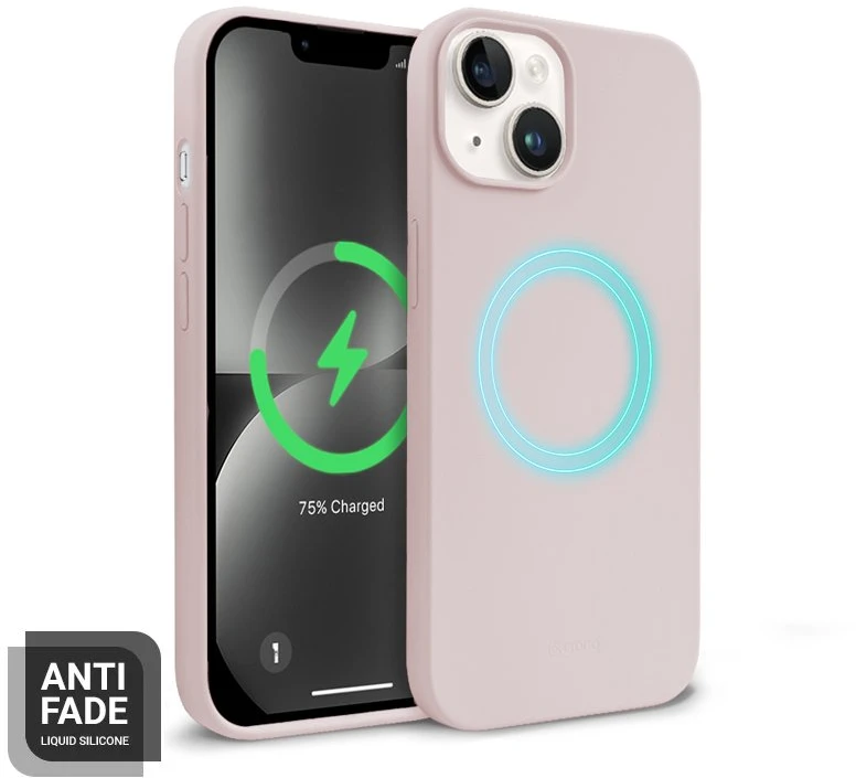 Crong Color Cover Magnetic dėklas skirtas Apple iPhone 14 / 13 Sand Rožinė