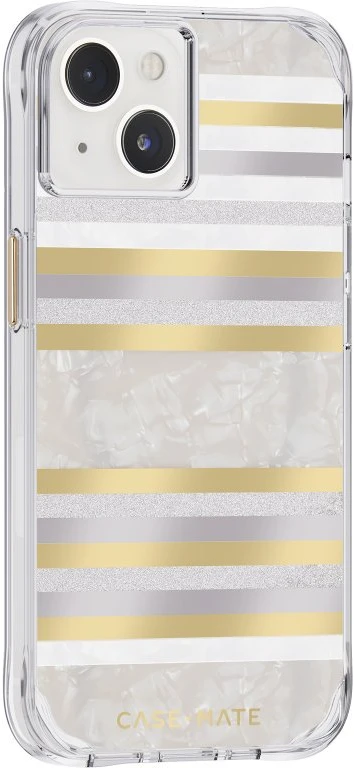 Case-Mate Pearl Stripes MagSafe - dėklas decorated su mother-of-pearl skirtas Apple iPhone 14 / Apple iPhone 13 Pearl Stripes