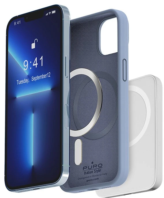PURO ICON MAG MagSafe dėklas skirtas Apple iPhone 14 Max, mėlynas