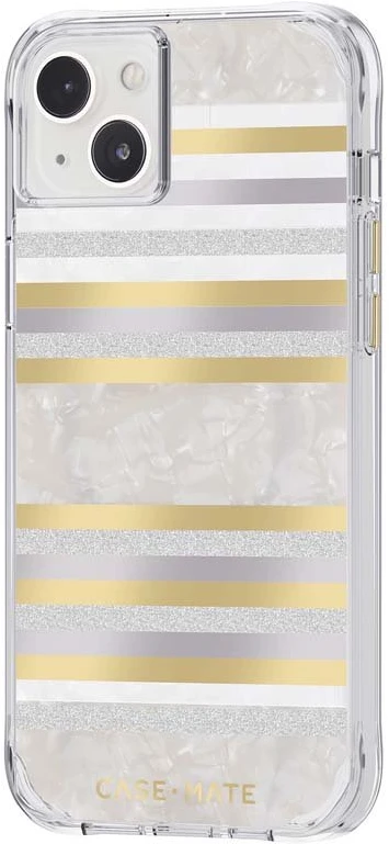 Case-Mate Pearl Stripes MagSafe - dėklas decorated su mother-of-pearl skirtas Apple iPhone 14 Plus Pearl Stripes