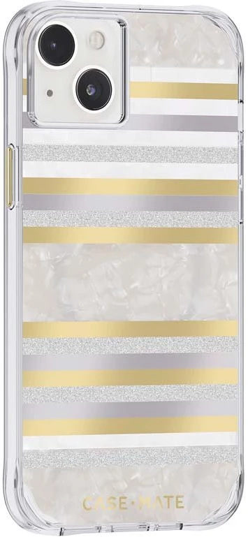 Case-Mate Pearl Stripes MagSafe - dėklas decorated su mother-of-pearl skirtas Apple iPhone 14 Plus Pearl Stripes