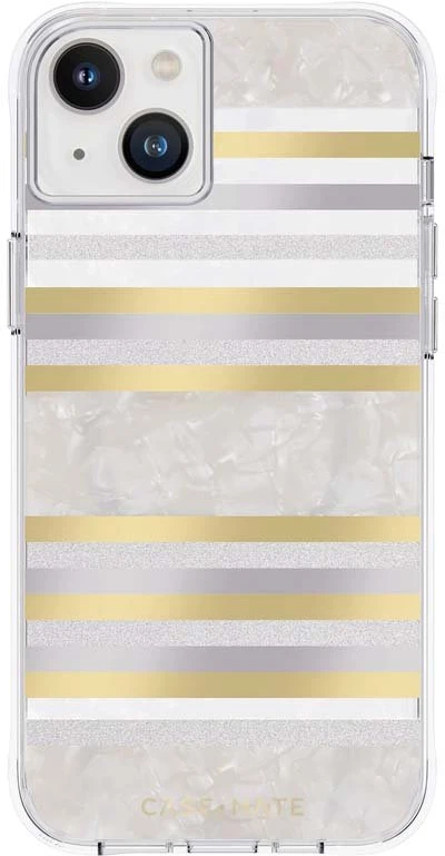 Case-Mate Pearl Stripes MagSafe - dėklas decorated su mother-of-pearl skirtas Apple iPhone 14 Plus Pearl Stripes