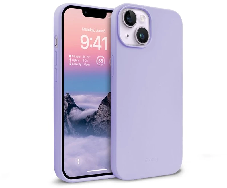 Crong Color Cover Liquid Silicone dėklas skirtas Apple iPhone 14 Max Violetinė