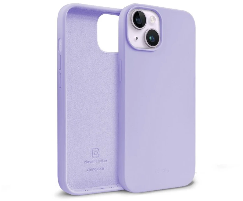 Crong Color Cover Liquid Silicone dėklas skirtas Apple iPhone 14 Max Violetinė