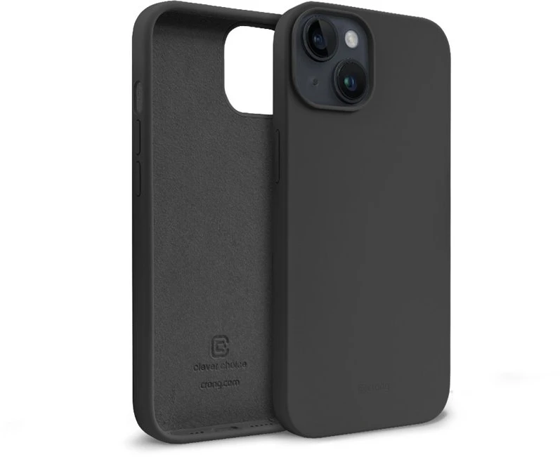Crong Color Cover Liquid Silicone dėklas skirtas Apple iPhone 14 Max Juodas