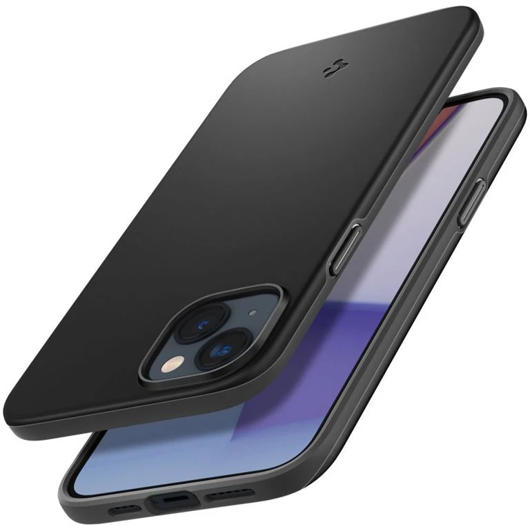 Dėklas iPhone 14 Plus, juodas, Spigen Thin Fit