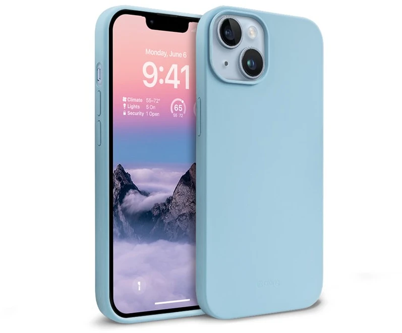 Crong Color Cover Liquid Silicone dėklas skirtas Apple iPhone 14 Max Sky Mėlyna