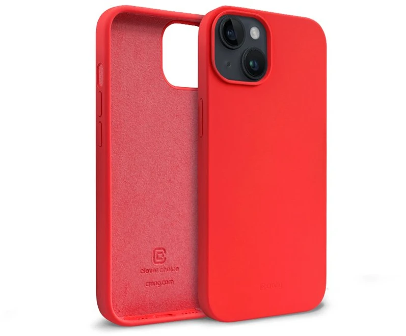 Crong Color Cover Liquid Silicone dėklas skirtas Apple iPhone 14 Max Raudona