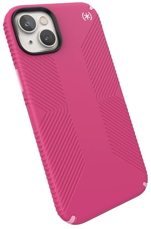 Speck Presidio2 Grip + MagSafe - dėklas skirtas Apple iPhone 14 Plus su MICROBAN coating Digitalpink / Blossompink / Baltas