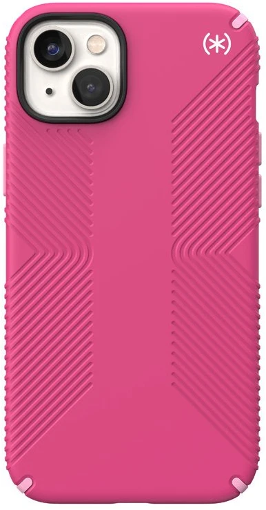 Speck Presidio2 Grip + MagSafe - dėklas skirtas Apple iPhone 14 Plus su MICROBAN coating Digitalpink / Blossompink / Baltas