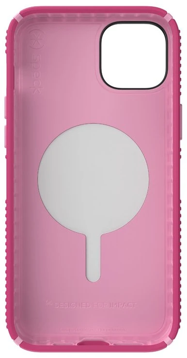 Speck Presidio2 Grip + MagSafe - dėklas skirtas Apple iPhone 14 Plus su MICROBAN coating Digitalpink / Blossompink / Baltas