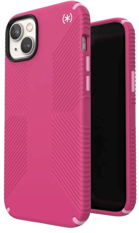 Speck Presidio2 Grip + MagSafe - dėklas skirtas Apple iPhone 14 Plus su MICROBAN coating Digitalpink / Blossompink / Baltas