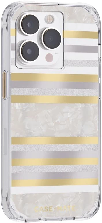 Case-Mate Pearl Stripes MagSafe - dėklas decorated su mother-of-pearl skirtas Apple iPhone 14 Pro Pearl Stripes