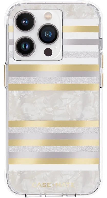 Case-Mate Pearl Stripes MagSafe - dėklas decorated su mother-of-pearl skirtas Apple iPhone 14 Pro Pearl Stripes