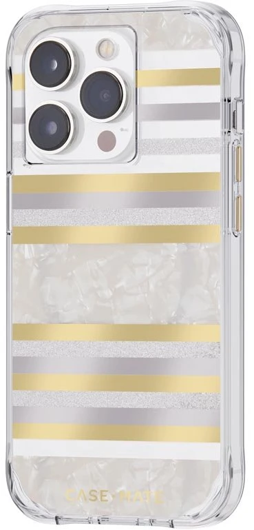Case-Mate Pearl Stripes MagSafe - dėklas decorated su mother-of-pearl skirtas Apple iPhone 14 Pro Pearl Stripes