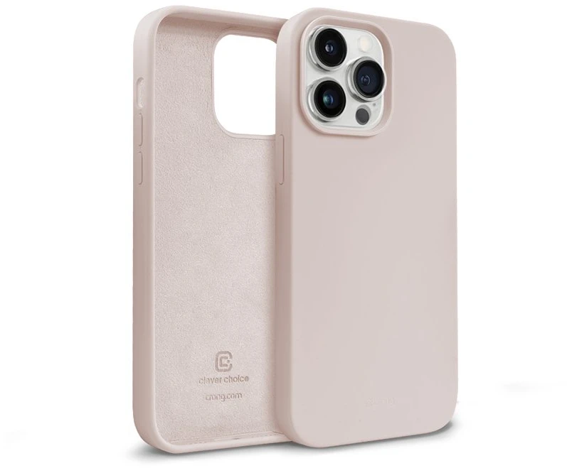 Crong Color Cover Liquid Silicone dėklas skirtas Apple iPhone 14 Pro Sand Rožinė
