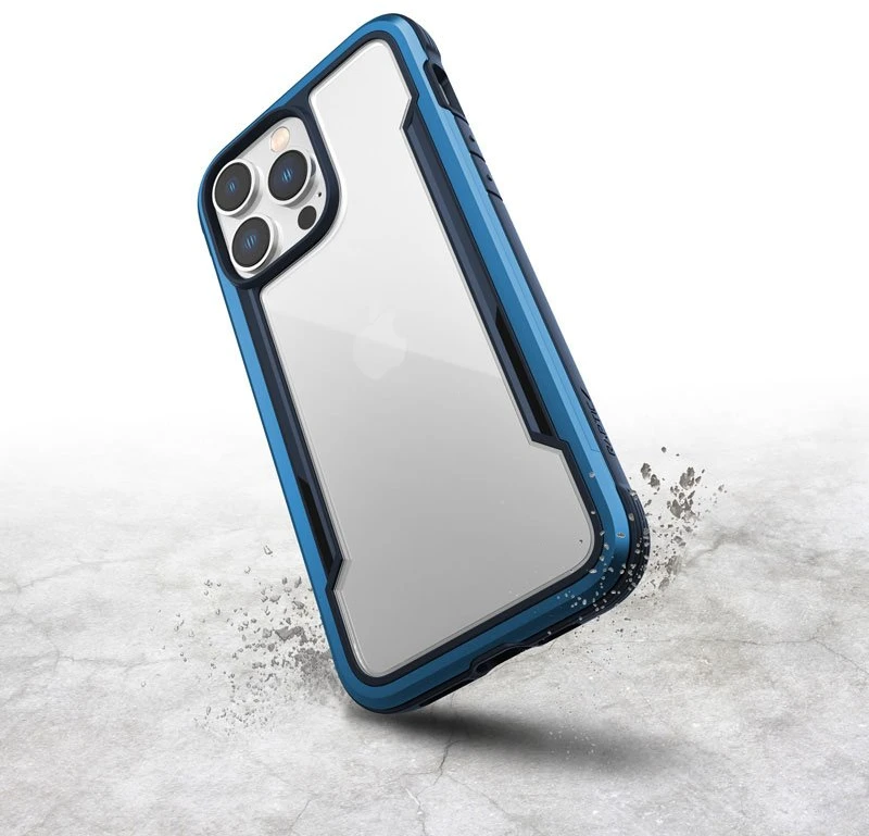 Dėklas iPhone 14 Pro Max, aliuminis, Marine Mėlyna, X-Doria Raptic Shield