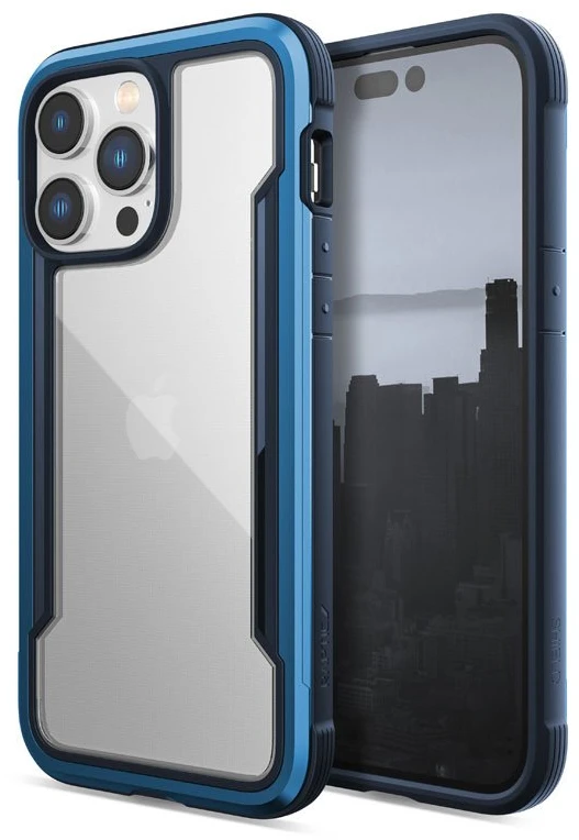 Dėklas iPhone 14 Pro Max, aliuminis, Marine Mėlyna, X-Doria Raptic Shield