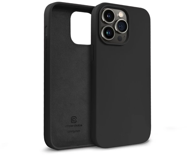 Crong Color Cover Liquid Silicone dėklas skirtas Apple iPhone 14 Pro Max Juodas