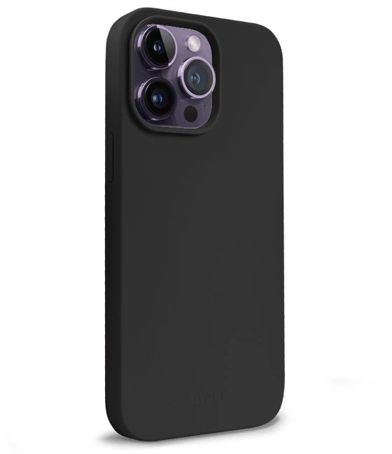 Crong Color Cover Liquid Silicone dėklas skirtas Apple iPhone 14 Pro Max Juodas
