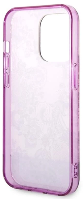 Dėklas iPhone 14 Pro Max Guess Porcelain, fuksijų
