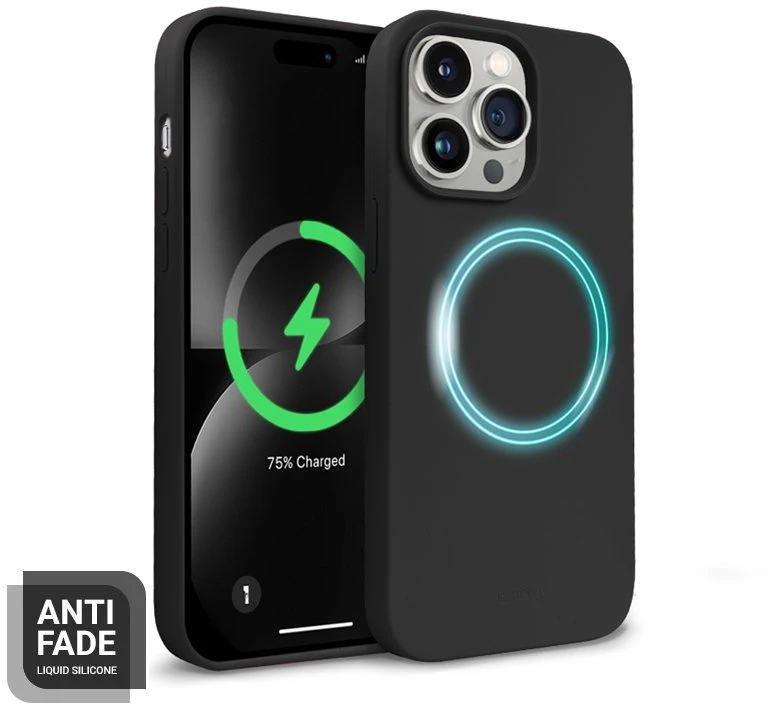 Crong Color Cover Magnetic dėklas skirtas Apple iPhone 14 Pro Max Juodas