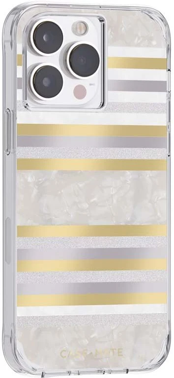 Case-Mate Pearl Stripes MagSafe - dėklas decorated su mother-of-pearl skirtas Apple iPhone 14 Pro Max Pearl Stripes